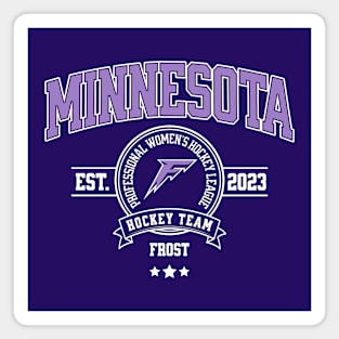 Minnesota Frost Hockey Team Retro Logo Magnet